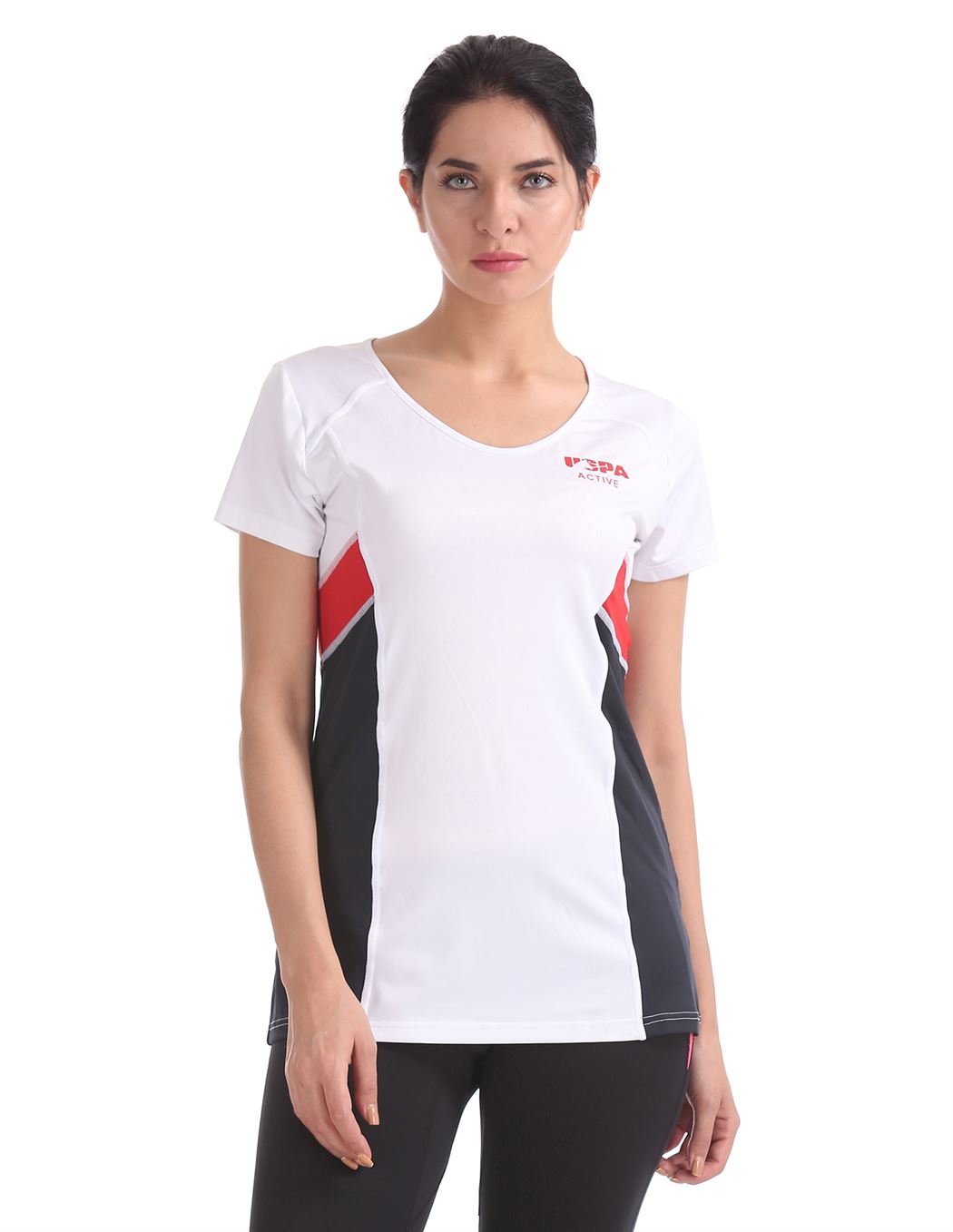U.S. Polo Assn. Women White Sports Wear T-Shirt
